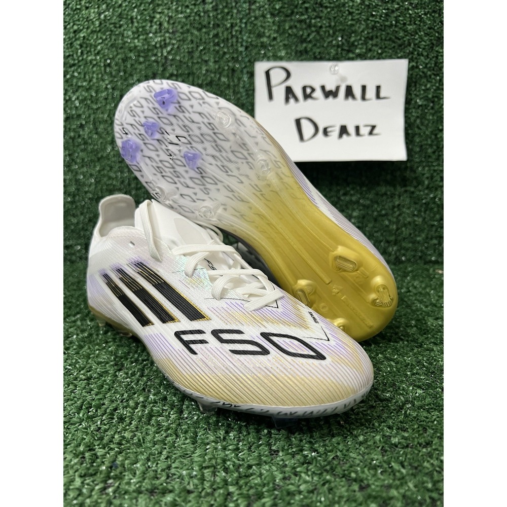Adidas F50 Elite FG J Soccer Cleats White Gold Purple US 2.5 Youth JH7713 New!